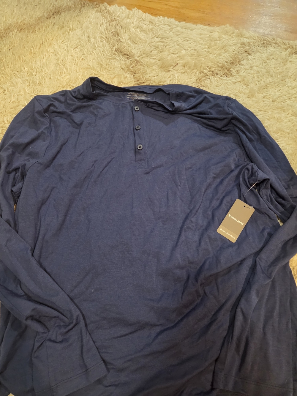 Tommy John Navy Long Sleeve Henley